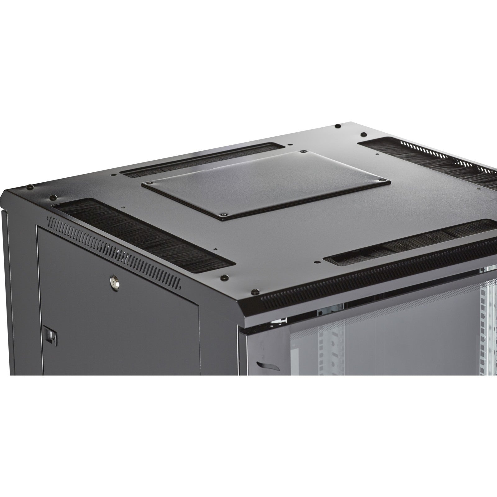 Environ CR600 42U Rack 600x800mm Glass (F) Steel (R) B/Panels No/Mgmt Black