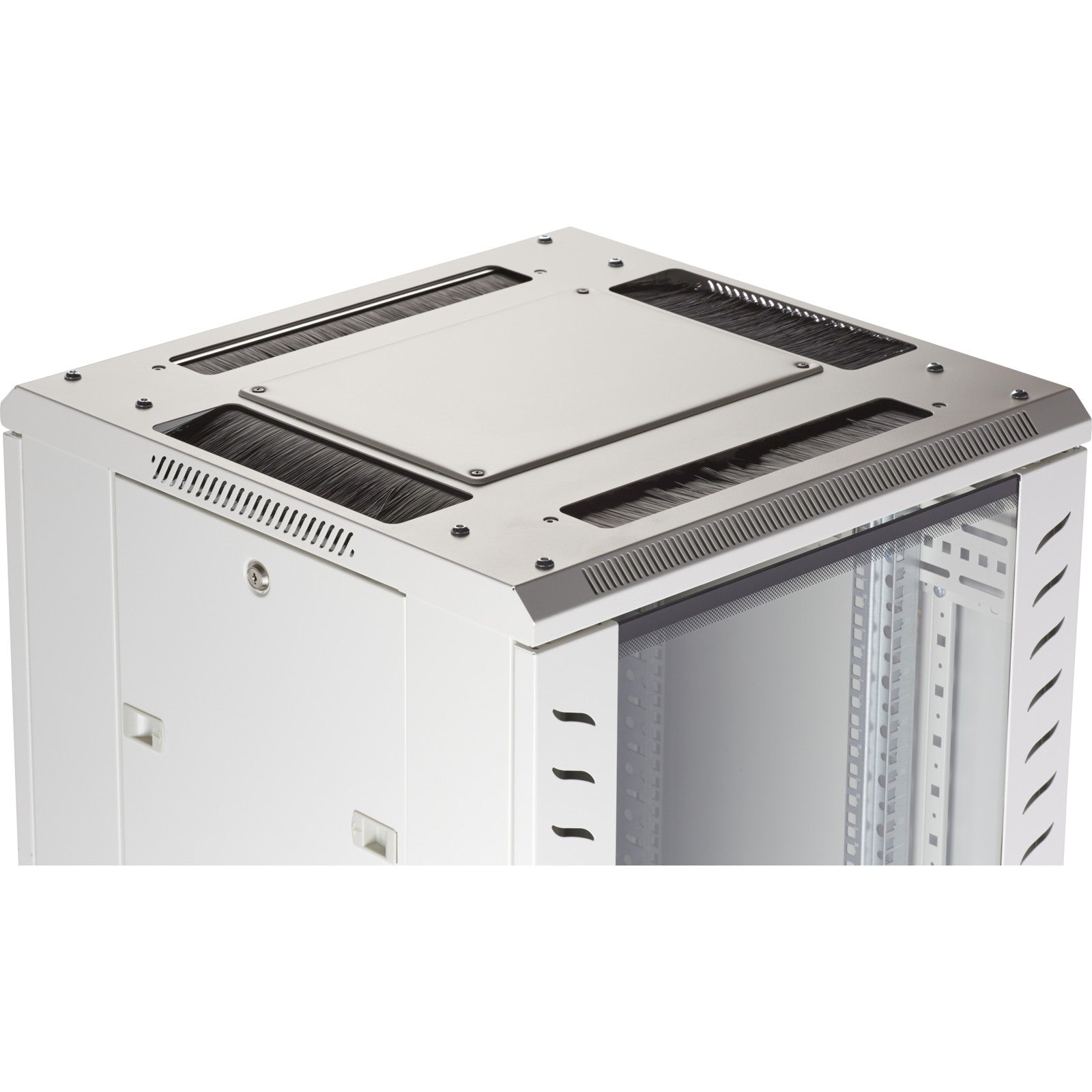 Environ CR600 42U Rack 600x800mm Glass (F) Steel (R) B/Panels No/Mgmt Grey White