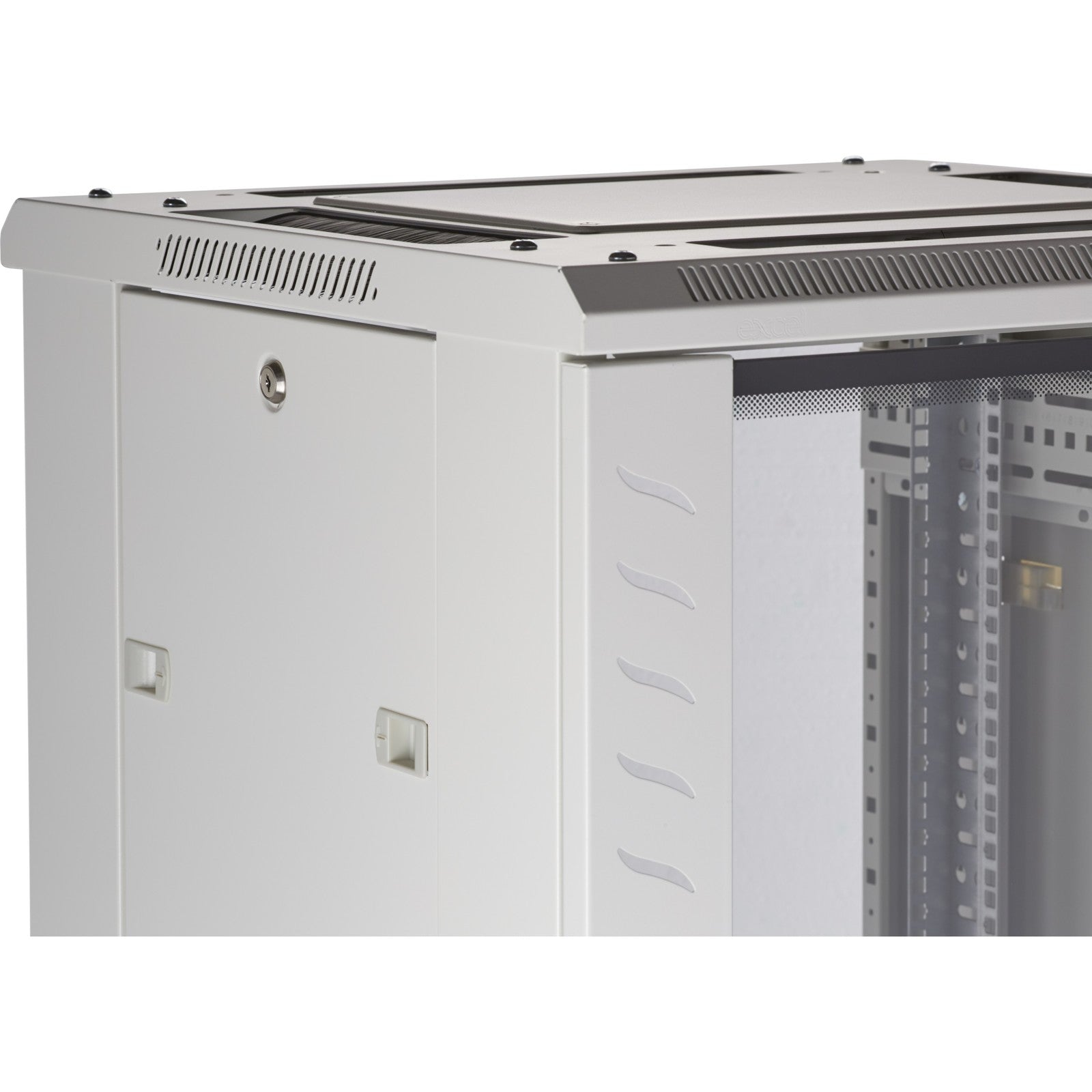Environ CR600 42U Rack 600x800mm Glass (F) Steel (R) B/Panels No/Mgmt Grey White