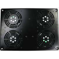 Excel Environ Roof Mount Fan Tray 4 Way Schuko Power Lead Black