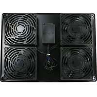 Excel Environ Roof Mount Fan Tray 4 Way Schuko Power Lead Black