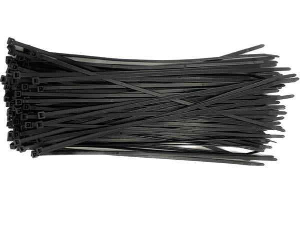 BLACK CABLE TIES 300MM X 4.6MM BAG OF 100