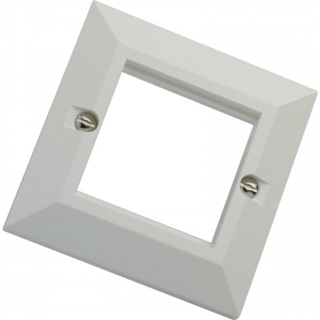 Excel White Single Gang Bevelled Plate without Blanks