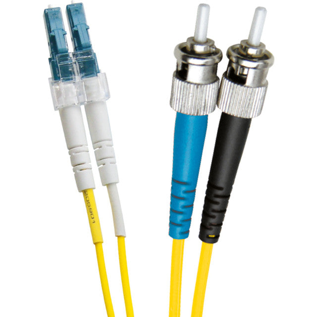 Enbeam OS2 Fibre Optic Patch Lead LC-ST Singlemode 9/125 Duplex LS0H Yellow