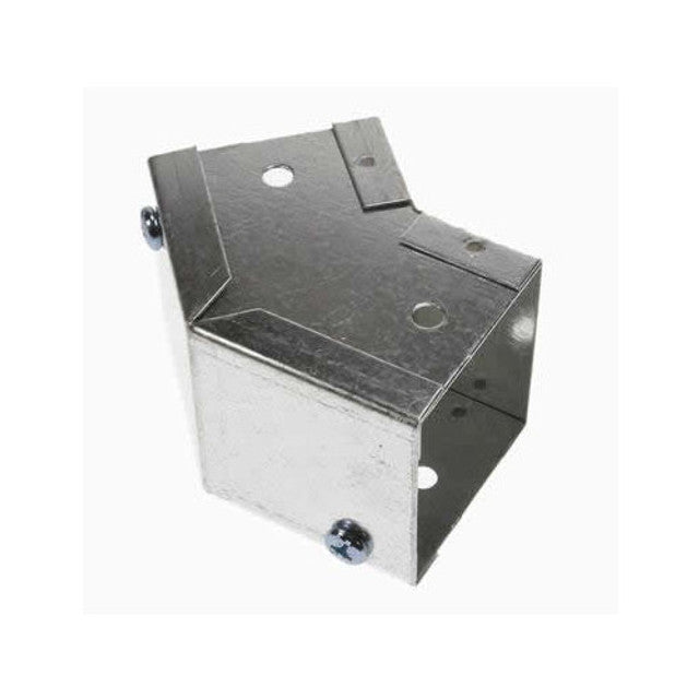 Trench SA3345E Metal Trunking 75mm X 75mm 45 Degree External Cover Bend With Screw Fixing Galvanised