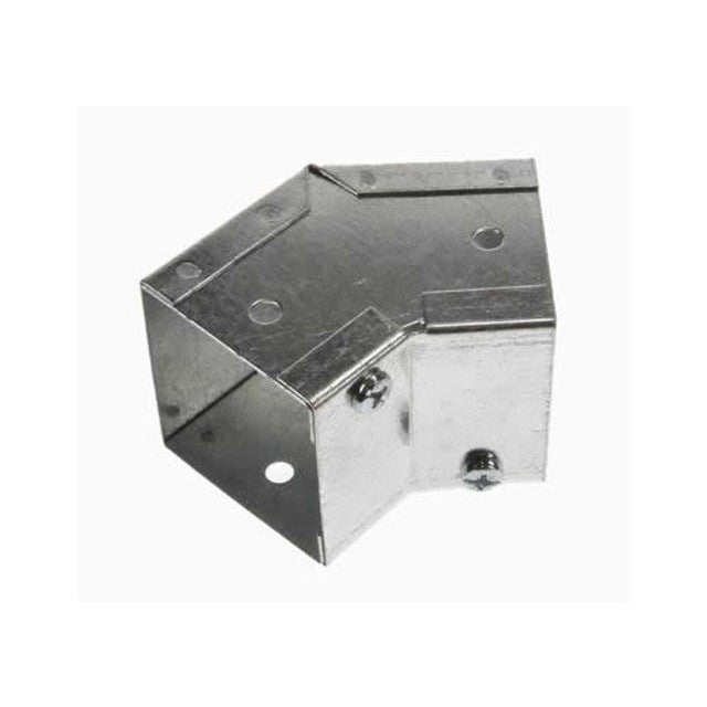 Trench SA3345I Metal Trunking 75mm X 75mm 45 Degree Internal Cover Bend With Screw Fixing Galvanised
