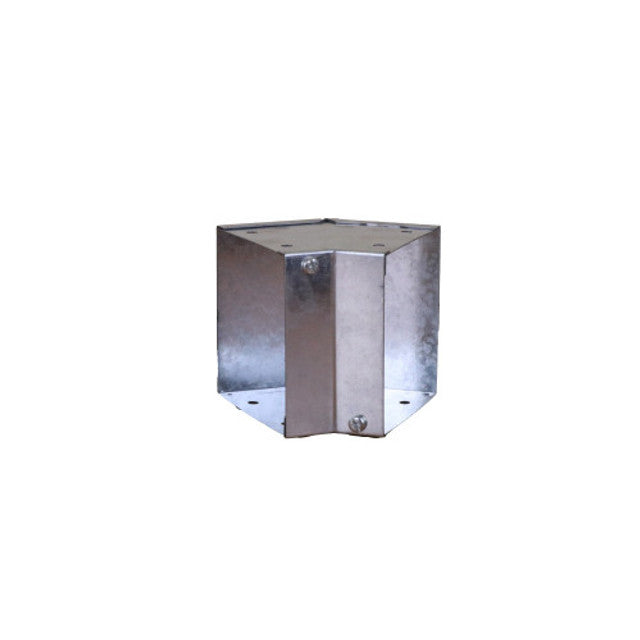 Trench SA4445I Metal Trunking 100mm X 100mm 45 Degree Internal Cover Bend With Screw Fixing Galvanised