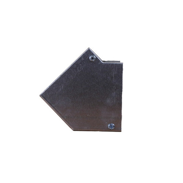 Trench SA4445T Metal Trunking 100mm X 100mm 45 Degree Flat Top Cover Bend With Screw Fixing Galvanised