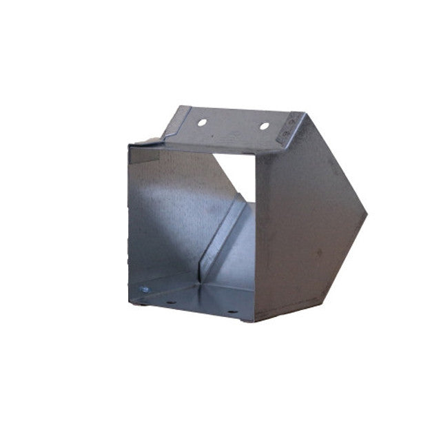 Trench SA4445T Metal Trunking 100mm X 100mm 45 Degree Flat Top Cover Bend With Screw Fixing Galvanised