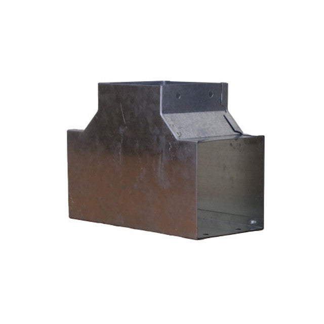 Trench SA44TTC Metal Trunking 100mm X 100mm Flat Tee Top Cover Bend With Screw Fixing Galvanised