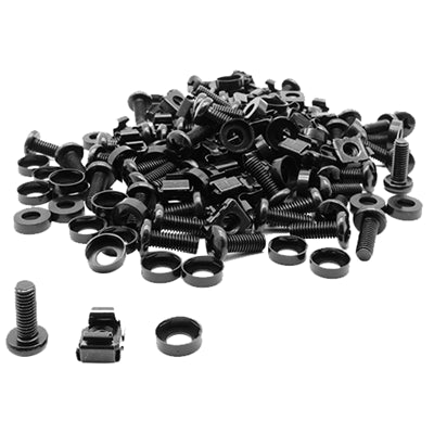 CABINET CAGE NUTS SCREWS AND WASHERS (M6) PACK OF 50 BLACK