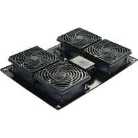 Excel Environ Roof Mount Fan Tray 4 Way Schuko Power Lead Black