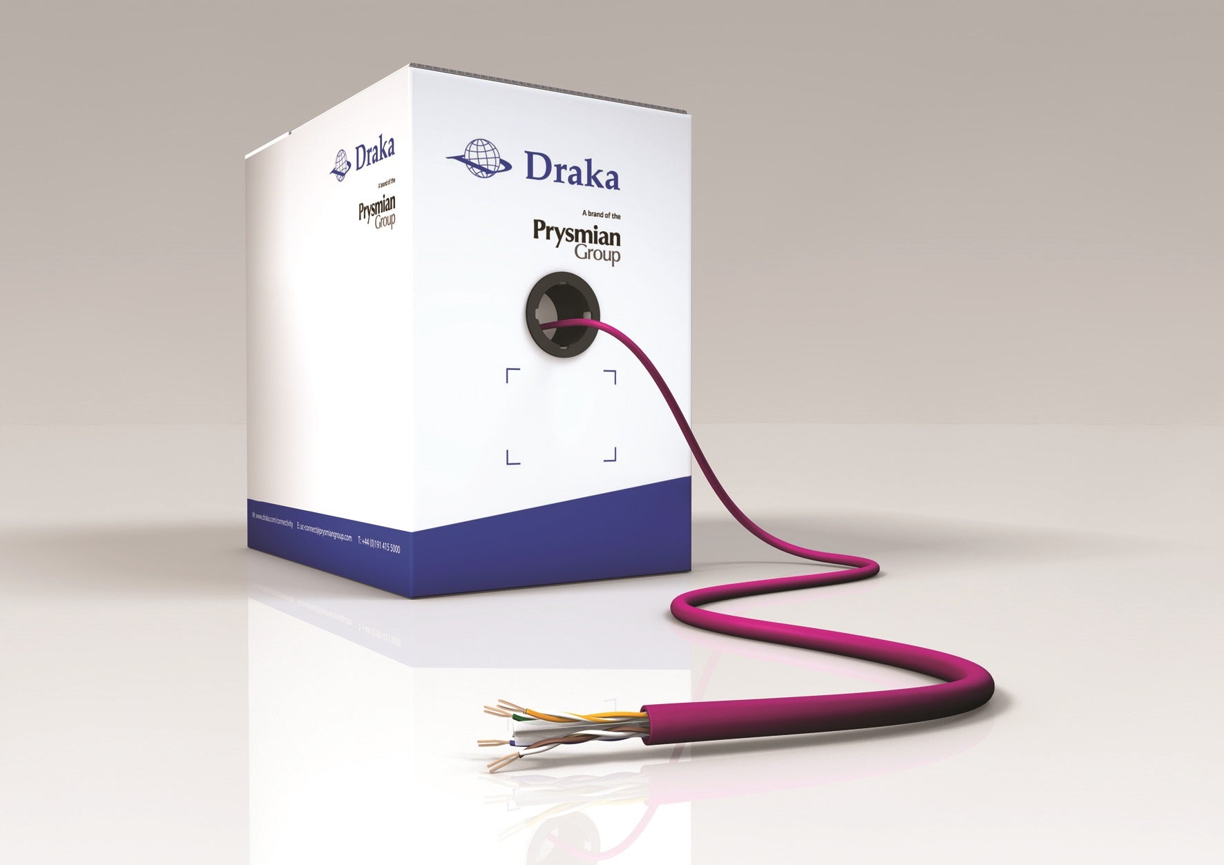 Draka Cat6 UTP SC – LSHF-FR B2ca – 305m Reelex Box – Violet