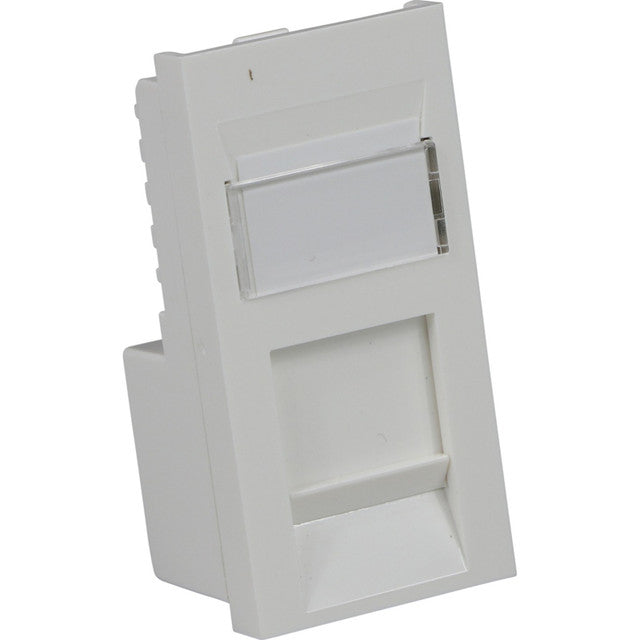Excel Cat5e (UTP) Unscreened Low Profile Euromod RJ45 Module - White