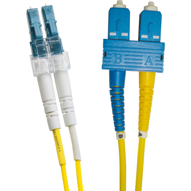 Enbeam OS2 Fibre Optic Patch Lead LC-SC Singlemode 9/125 Duplex LS0H Yellow